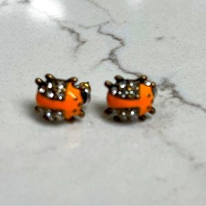 J. Crew pink bug earrings